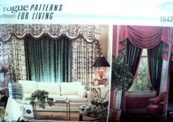 1843 FESTOONED SWAGS VOGUE 1987 WINDOW TREATMENT PATTERN